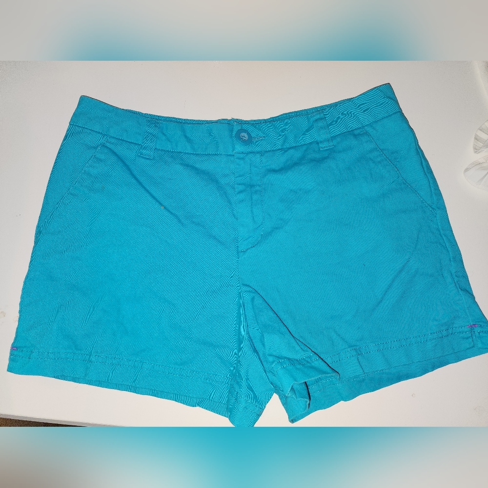 Aqua blue shorts, size 6